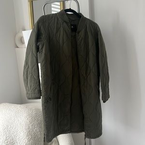 7 For All Mankind Green Quilted Jacket (Similar to Free People)